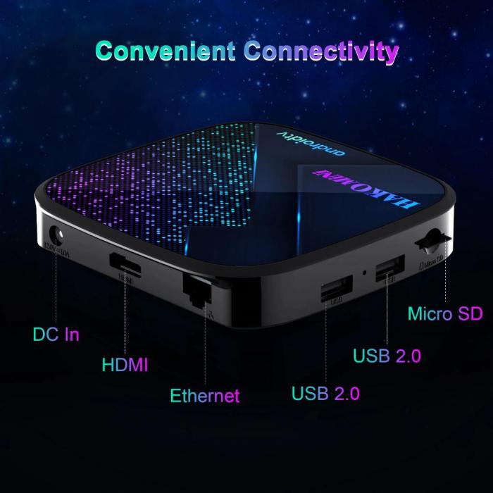 Hakomini Google Lisanslı Android Tv Box 4k Hdmı Wıfı 4+32 Gb