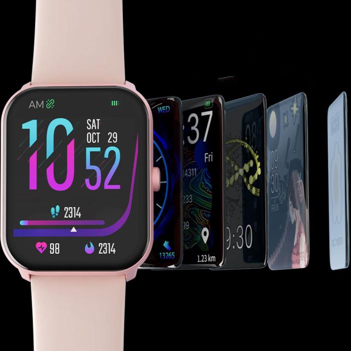Imilab W01 Nabız Oksijen Ölçer Uyku Takibi 15 Gün Pil Ömrü Akıllı Saat Pembe