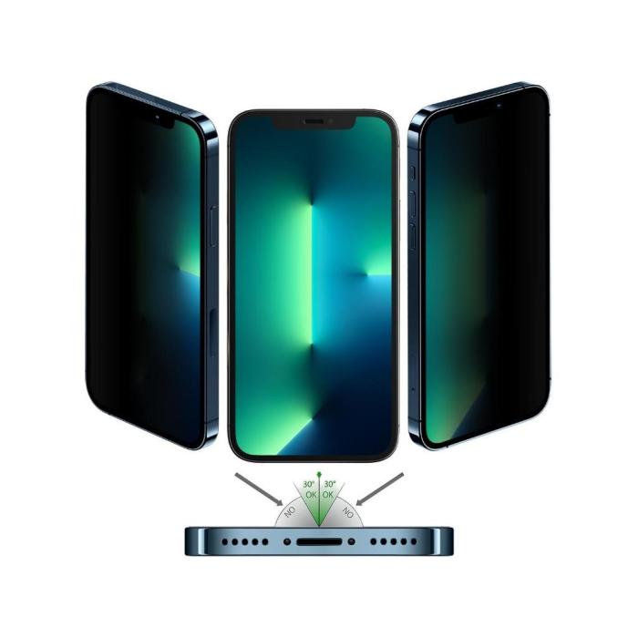 Shaza Iphone 14 Pro Full Screen Privacy (tam Kaplayan Hayalet) Ekran Koruyucu Cam