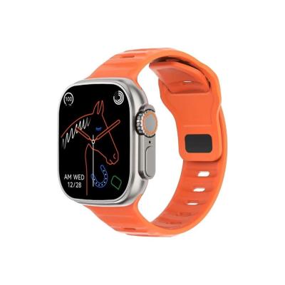 Shaza Watch 8 Ultra Dt No:1 49mm Nfc Tansiyon Oksijen Nabız Ölçer Uyku Takibi İos Android Uyumlu Akıllı Saat Gri-turuncu