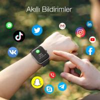 Tozo S2 5atm Su Geçirmez Nabız Oksijen Ve Uyku Monitörü Hd Dokunmatik Ekran Akıllı Saat Siyah