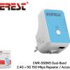 Everest EWR-568N5 Dual-Band 2.4G + 5G 150 Mbps Repeater + Client Uyumlu Access Point