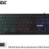 Everest KB-840 Siyah Renk Aydınlatmalı USB Q Standart Klavye