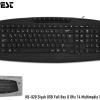 Everest KB-920 Siyah USB Full Boy Q Ofis 14 Multimadia Tuşlu Klavye