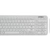 Everest KM-01W Beyaz Yuvarlak Tuşlu 3D Mouse Combo Türkçe Kablosuz Klavye + Mouse