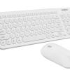 Everest KM-01W Beyaz Yuvarlak Tuşlu 3D Mouse Combo Türkçe Kablosuz Klavye + Mouse
