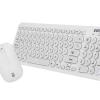 Everest KM-01W Beyaz Yuvarlak Tuşlu 3D Mouse Combo Türkçe Kablosuz Klavye + Mouse