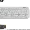 Everest KM-01W Beyaz Yuvarlak Tuşlu 3D Mouse Combo Türkçe Kablosuz Klavye + Mouse