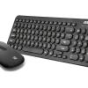 Everest KM-01W Siyah Yuvarlak Tuşlu 3D Mouse Combo Türkçe Kablosuz Klavye + Mouse