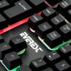 Everest KMX-99 Siyah Usb Gökkuşağı Zemin Aydınlatmalı Q Oyuncu Klavye + Mouse Set