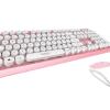 Everest ROUND KM-6282 Pembe Kablosuz Q Multimedia Klavye + Mouse Set