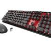 Everest ROUND KM-6282 Siyah/Kırmızı Kablosuz Q Multimedia Klavye + Mouse Set