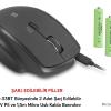 Everest SM-33BT Siyah Bluetooth 1600dpi Şarj Edilebilir Kablosuz Mouse