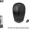 Everest SM-340 Usb Siyah 3D Optik Süper Sessiz Alkalin Pilli Kablosuz Mouse