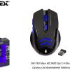 Everest SM-763 Mavi 6D 2400 Dpi 2.4 Ghz Siyah Usb Oyuncu Led Aydınlatmalı Kablosuz Mouse