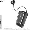 Hytech HY-XBK80 Mobil Telefon Uyumlu Makaralı Siyah Bluetooth Kulaklık