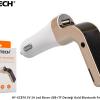 Hytech HY-XCB70 5V 2A Led Ekran USB+TF Desteği Gold Bluetooth Fm Transmitter