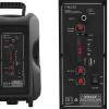Mikado MD-45BT 3.7v1800mah Siyah Kablolu Mikrofon Toplantı Anfisi Bluetooth/USB/TF/FM/Led Işıklı