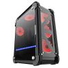 Rampage CASTLE Siyah 4*12cm RGB Fan 2*Usb3.0 + Kart Okuyucu + Led Şeritli Temper Glass Çelik Gövdeli Oyuncu Kasa