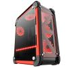 Rampage CASTLE Siyah/Kırmızı 4*12cm RGB Fan 2*Usb3.0 + Kart Okuyucu + Led Şeritli Temper Glass Çelik Gövdeli Oyuncu Kasa