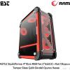 Rampage CASTLE Siyah/Kırmızı 4*12cm RGB Fan 2*Usb3.0 + Kart Okuyucu + Led Şeritli Temper Glass Çelik Gövdeli Oyuncu Kasa