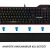 Rampage Hydra R6 Full Color RGB LED Gaming Pro Blue Switch Aluminyum Kaplama Multimedia Mekanik Klavye