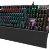 Rampage KB-R28 BLADE PLUS Siyah/Gümüş Gökkuşağı Aydınlatmalı Tam Türkçe Blue Switch Mekanik Gaming Klavye