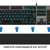 Rampage KB-R28 BLADE PLUS Siyah/Gümüş Gökkuşağı Aydınlatmalı Tam Türkçe Blue Switch Mekanik Gaming Klavye