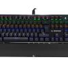 Rampage KB-R81 Mavi Switch Gökkuşağı Ledli RGB Şeritli Metal Yüzey Mekanik Gaming Oyuncu Klavye