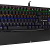 Rampage KB-R81 Mavi Switch Gökkuşağı Ledli RGB Şeritli Metal Yüzey Mekanik Gaming Oyuncu Klavye