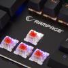 Rampage KB-R81 Red Switch Gökkuşağı Ledli RGB Şeritli Metal Yüzey Mekanik Gaming Oyuncu Klavye
