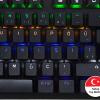 Rampage KB-R81 Red Switch Gökkuşağı Ledli RGB Şeritli Metal Yüzey Mekanik Gaming Oyuncu Klavye
