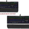 Rampage KB-R91 Optik Switch Su Geçirmez Gökkuşağı Ledli RGB Şeritli Metal Yüzey Mekanik Gaming Oyuncu Klavye