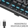 Rampage KB-RMW23 SCOUT Bluetooth RGB Aydınlatmalı Q Jixian Blue Switch Gaming Mekanik Klavye