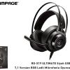 Rampage RG-X19 ULTIMATE Siyah USB 7,1 Version RGB Ledli Mikrofonlu Oyuncu Kulaklığı