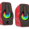 Rampage RMS-G7 FALSETTO 2.0 6 Watt RGB Ledli Kırmızı Multimedia Gaming USB Speaker