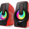 Rampage RMS-G7 FALSETTO 2.0 6 Watt RGB Ledli Kırmızı Multimedia Gaming USB Speaker