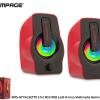 Rampage RMS-G7 FALSETTO 2.0 6 Watt RGB Ledli Kırmızı Multimedia Gaming USB Speaker