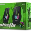 Rampage RMS-G7 FALSETTO 2.0 6 Watt RGB Ledli Yeşil Multimedia Gaming USB Speaker
