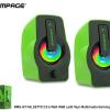 Rampage RMS-G7 FALSETTO 2.0 6 Watt RGB Ledli Yeşil Multimedia Gaming USB Speaker