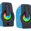 Rampage RMS-G7 FALSETTO 2.0 6 Watt RGB Ledli Mavi Multimedia Gaming USB Speaker