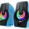 Rampage RMS-G7 FALSETTO 2.0 6 Watt RGB Ledli Mavi Multimedia Gaming USB Speaker