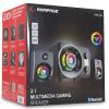 Rampage RMS-G8 2+1 25W Bluetooth+USB-SD-FM Rainbow Siyah Led Işıklı Gaming Speaker