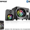 Rampage RMS-G8 2+1 25W Bluetooth+USB-SD-FM Rainbow Siyah Led Işıklı Gaming Speaker