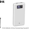 S-link IP-G18 12000mAh LCD Ekran Powerbank Beyaz Taşınabilir Pil Şarj Cihazı
