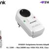 S-link SPGKS01 Dalgalanma Koruma Adaptörü 16 / 250V ~ Max.3680W max 1050J PCB, IP20, Class 1 Tekli Priz