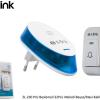 S-link ZL-230 Priz Beslemeli 32Pol. Melodi Beyaz/Mavi Kablosuz Kapı Zili