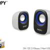 Snopy SN-120 2.0 Beyaz/Mavi USB Speaker