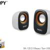Snopy SN-120 2.0 Beyaz/Sarı USB Speaker