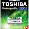 TOSHIBA 950 MAH ŞARJLI İNCE PİL 2Lİ